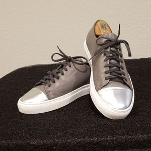 Axel Arigato grey/silver leather sneakers